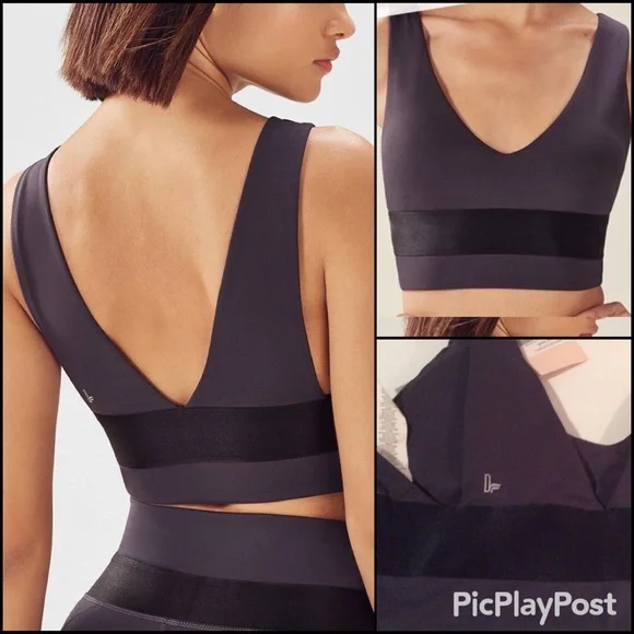 Fabletics Valetta Sports Bra, Pewter SZ.M NWT - Picture 1 of 2